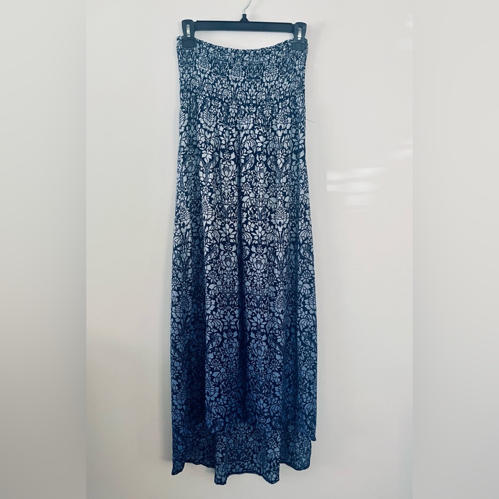 H&M strapless Dress In Shades Of Blue Size Small